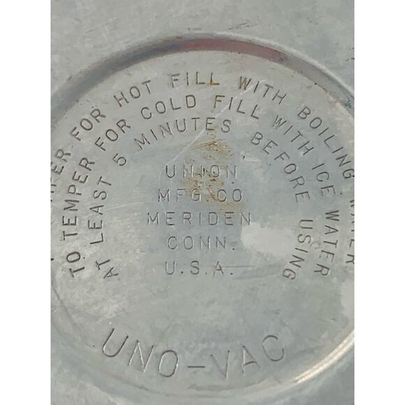 Uno Vac Thermos Stainless Steel Vintage Unbreakable 2711078 One Qt Silver Handle - Picture 14 of 15